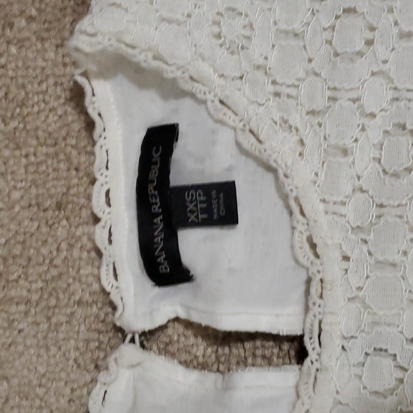 Banana republic long sleeve white Eyelet blouse - Picture 2 of 3